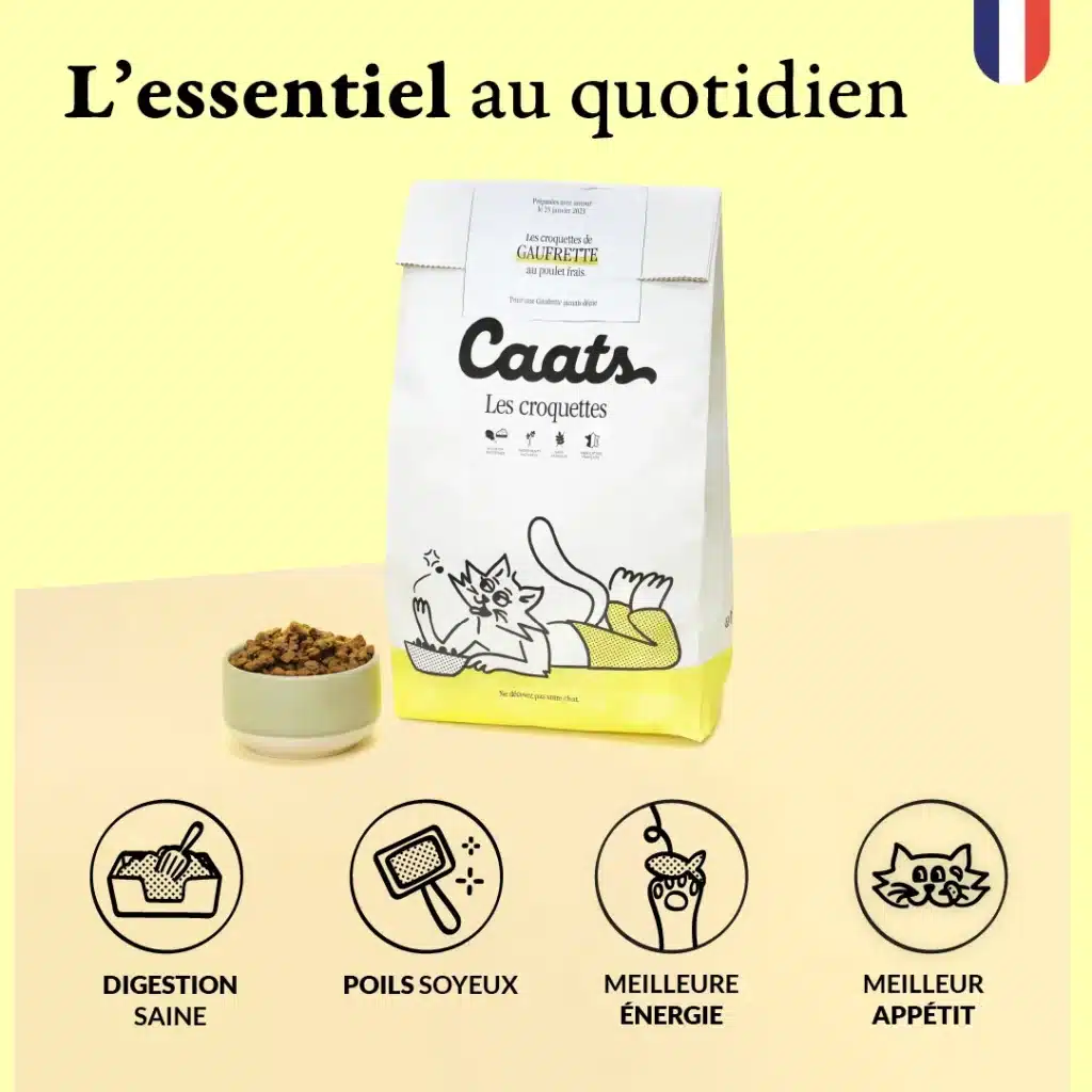 Sac de croquettes Caats pour chat stérilisé et ses bénéfices annoncés