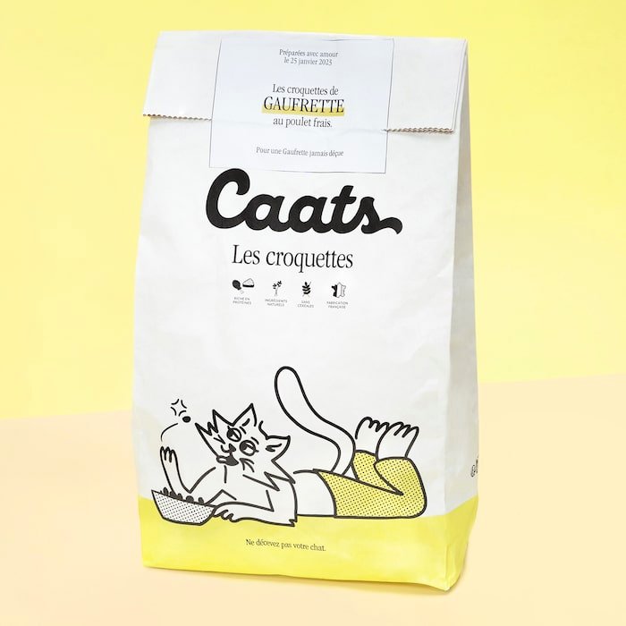 Pack de croquettes Caats sans céréales au poulet pour chat stérilisé