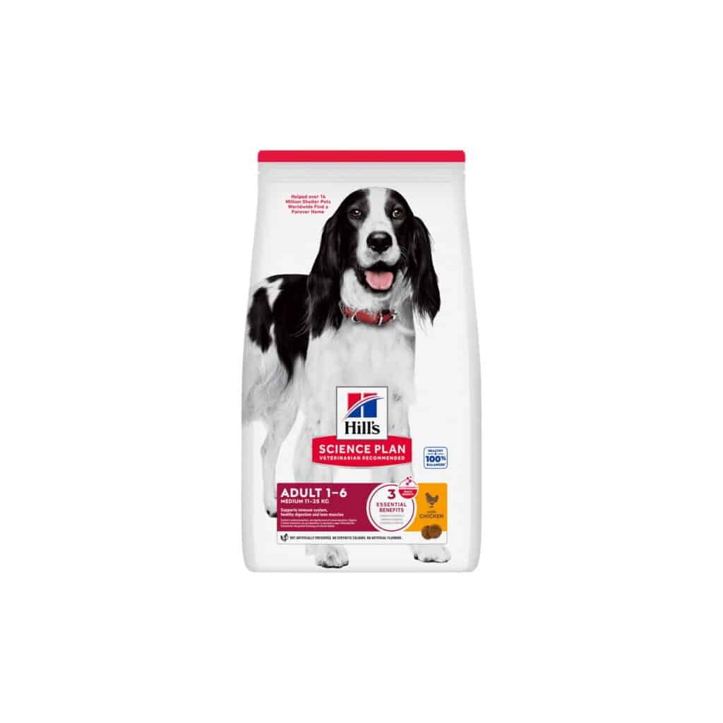 Sac de 14 kg de croquettes Hill's Science Plan Adult 1-6 Medium au poulet