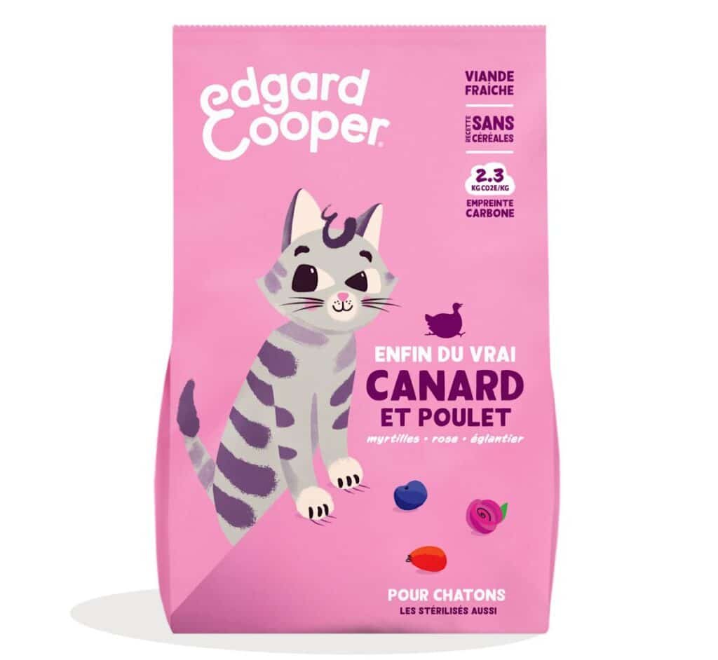 Sac de croquettes Edgard & Cooper Canard et Poulet pour chaton