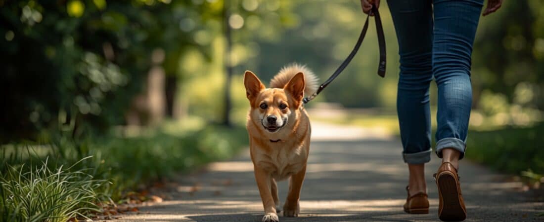 Chien qui tire en laisse : comment lui apprendre Ă marcher au pied