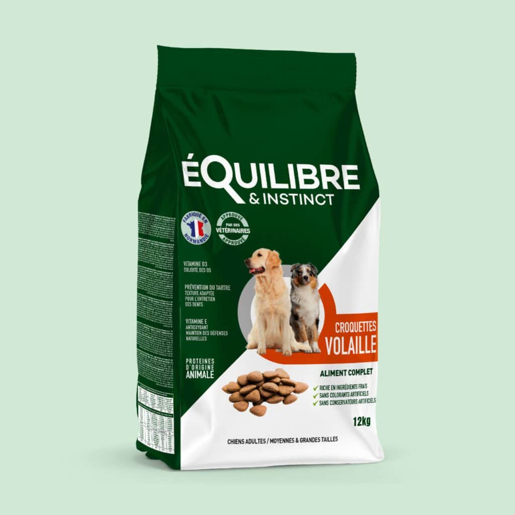 Sac de 12 kg de croquettes Équilibre & Instinct à la volaille pour chien adulte de moyenne et grande taille