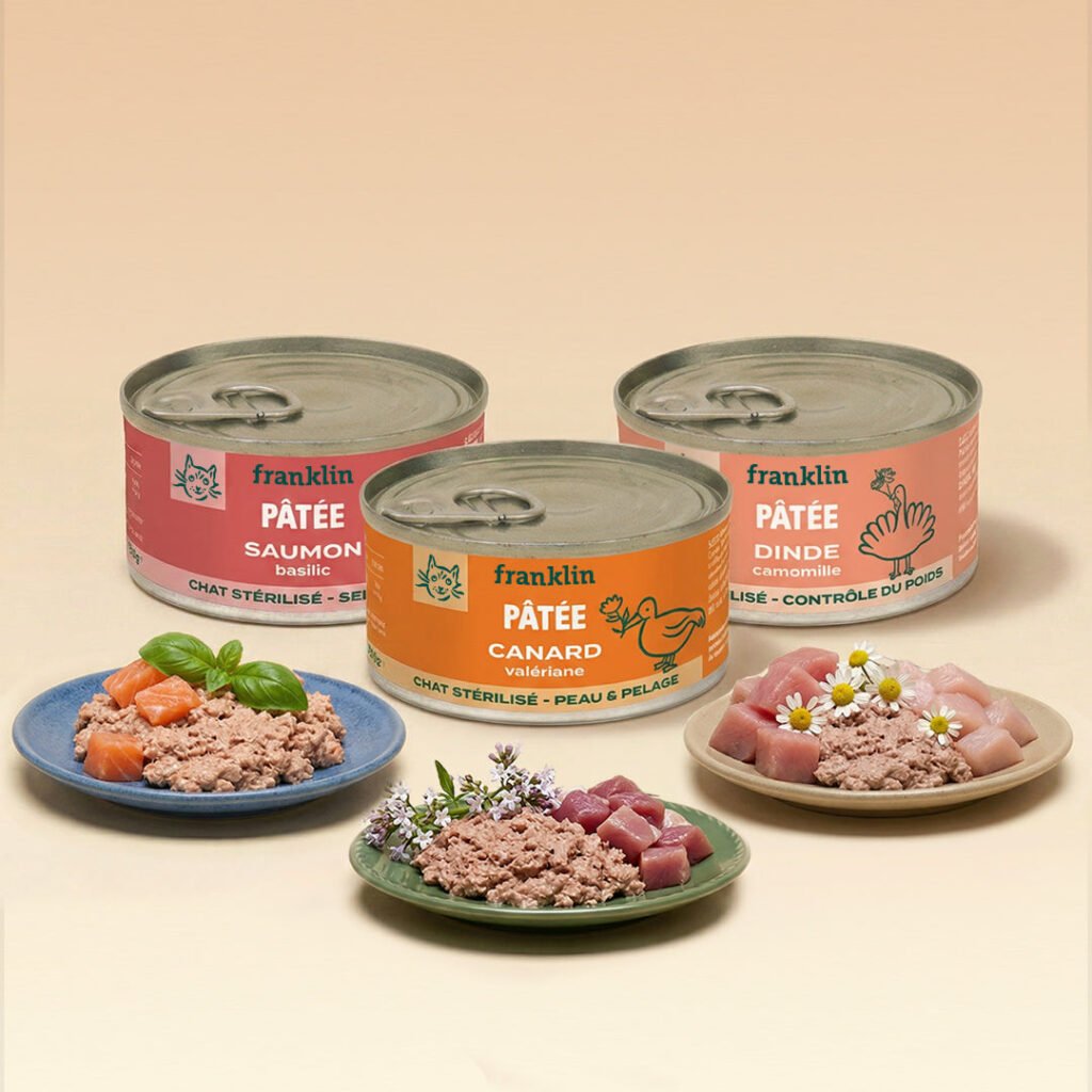 Trio de p&acirc;t&eacute;es Franklin pour chat st&eacute;rilis&eacute;