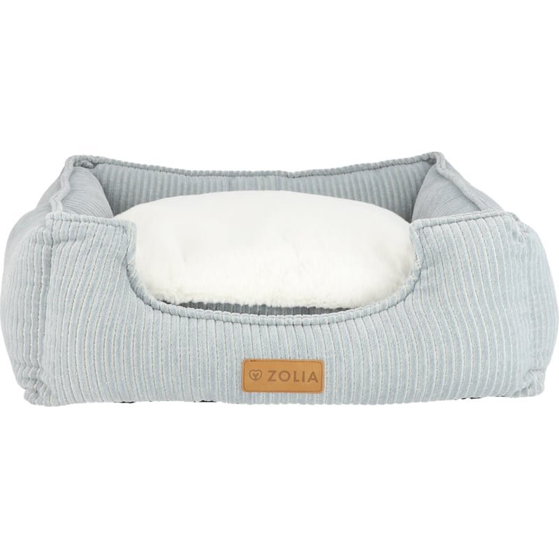 Panier corbeille en velours gris Zolia Pana pour chien