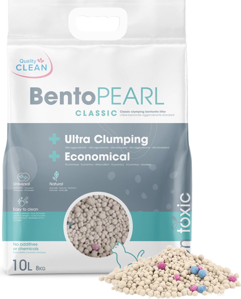 Litière minérale ultra agglomérante BentoPearl Classic Quality Clean