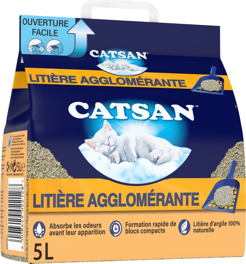 Litière agglomérante Catsan 5 litres