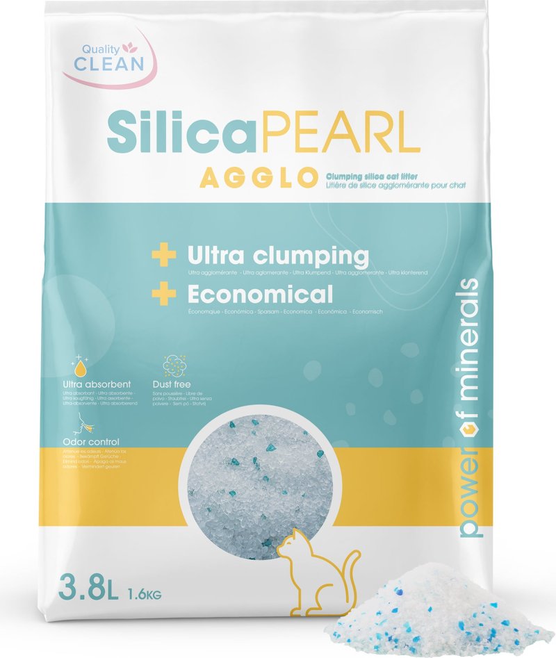 Litière silice agglomérante Silica Pearl Agglo Quality Clean