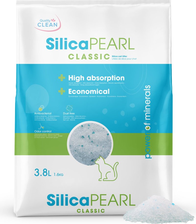Litière silice pour chat Silica Pearl Classic Quality Clean