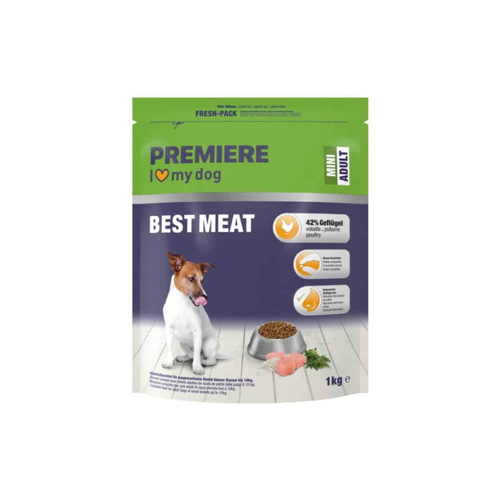 Sachet de croquettes Premiere Best Meat Adult Mini volaille pour petit chien