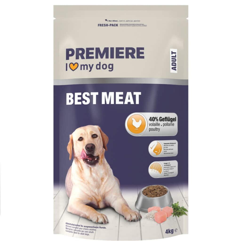 Sac de croquettes Premiere Best Meat Adult volaille 4 kg pour chien adulte