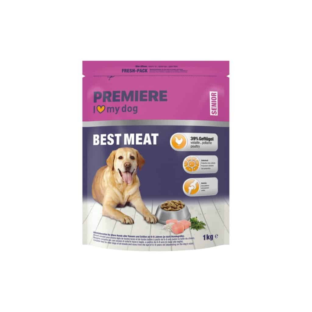 Sachet de croquettes Premiere Best Meat Senior volaille pour chien âgé