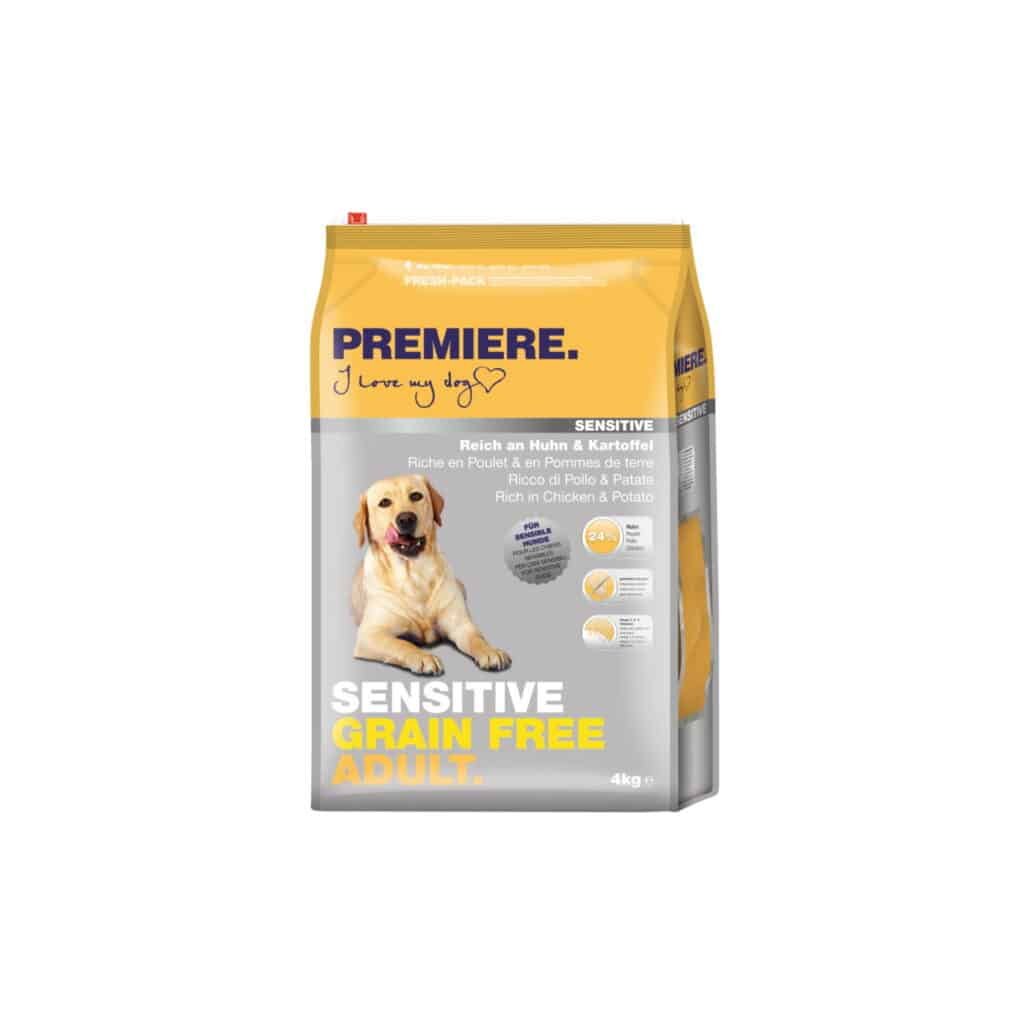 Sac de croquettes Premiere Sensitive Grain Free poulet et pommes de terre sans céréales