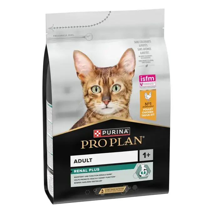 Croquettes Pro Plan chat Adult : face latérale du sac avec informations nutritionnelles