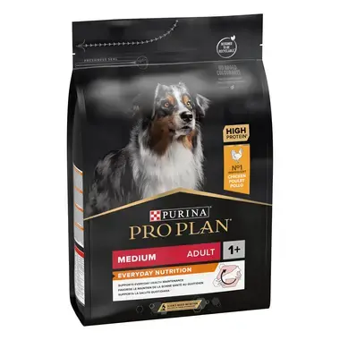 Croquettes Pro Plan Medium Adult : face latérale du sac
