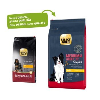 Deux sacs Select Gold Medium Adult : recettes poulet et boeuf