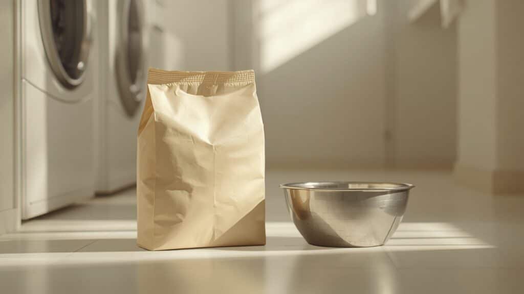 Grand sac de croquettes et gamelle en inox de grande taille