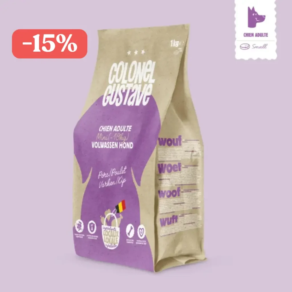 Sac de croquettes Colonel Gustave Petit Chien porc et poulet