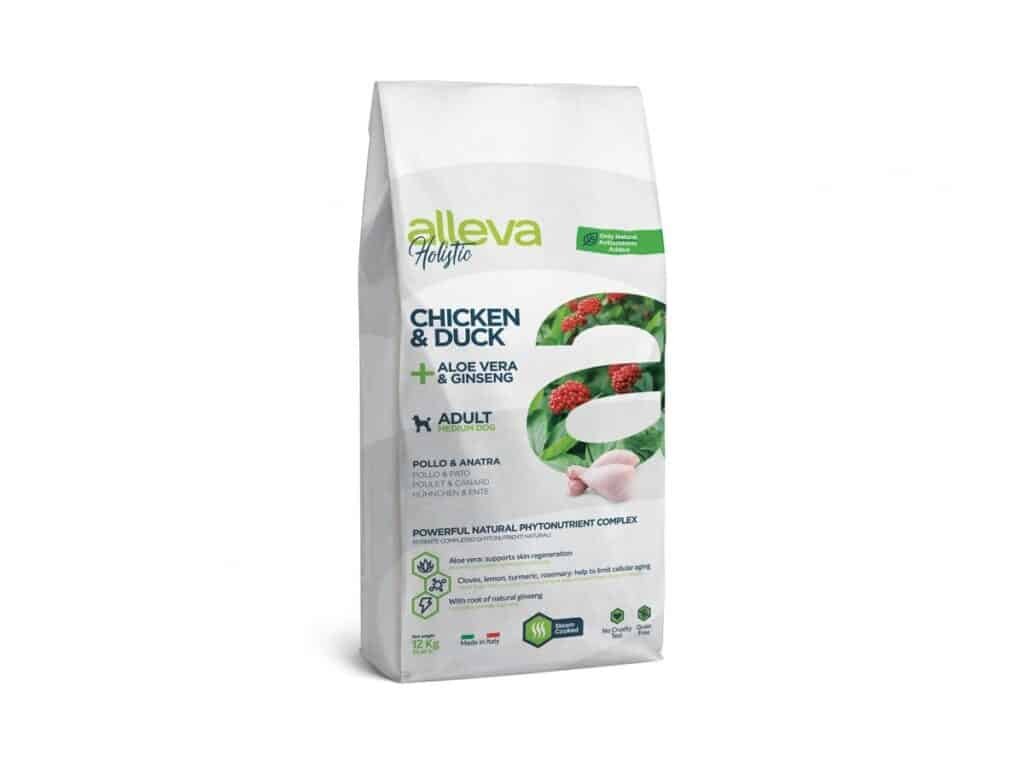 Croquettes Alleva Holistic au poulet et canard pour chien adulte de taille moyenne