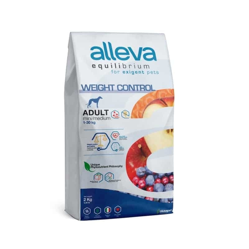 Sac de croquettes Alleva Equilibrium Weight Control au poulet pour chien en surpoids