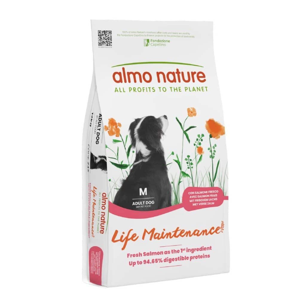 Sac de croquettes Almo Nature Holistic Medium au saumon frais pour chien