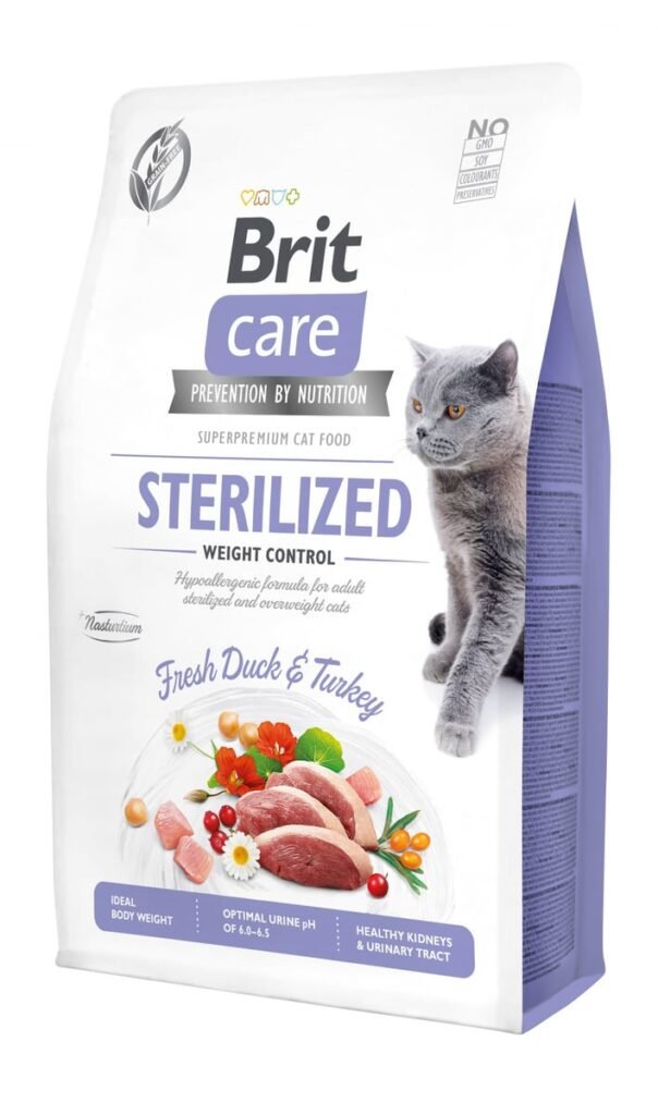 Sac de croquettes Brit Care Grain-Free Sterilized Weight Control pour chat stérilisé