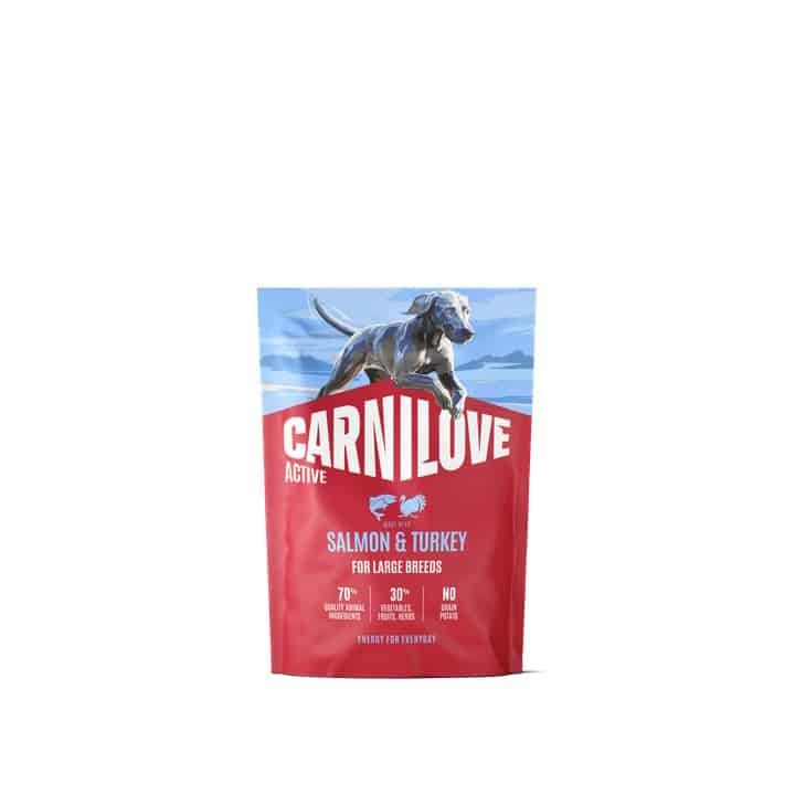 Petit sac de croquettes Carnilove saumon et dinde pour grand chien