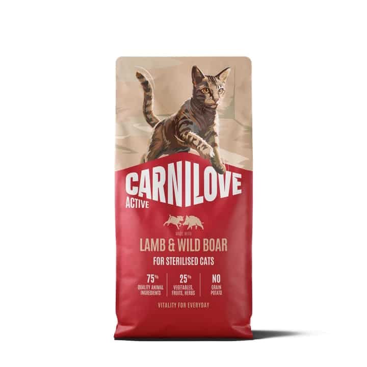 Sac de croquettes Carnilove agneau et sanglier pour chat stérilisé