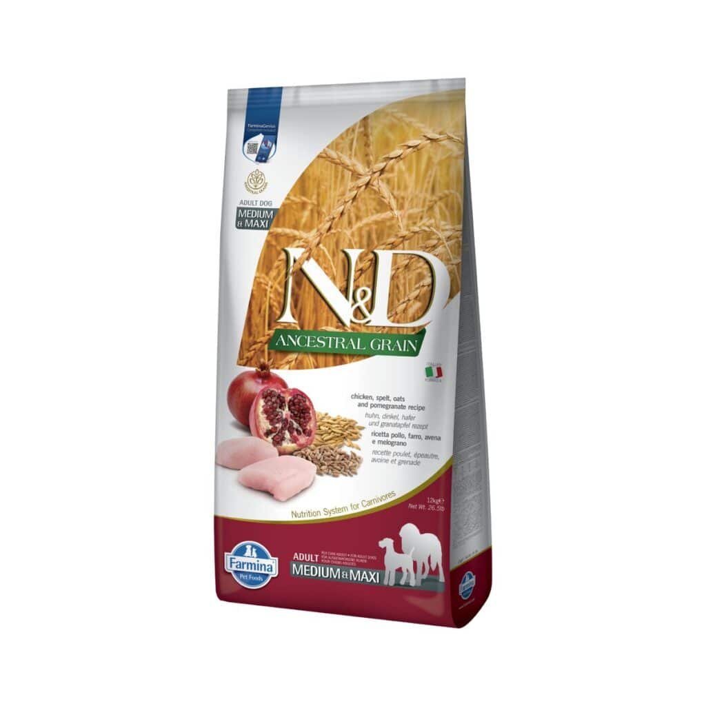 Croquettes Farmina N&D Ancestral Grain poulet et grenade pour chien