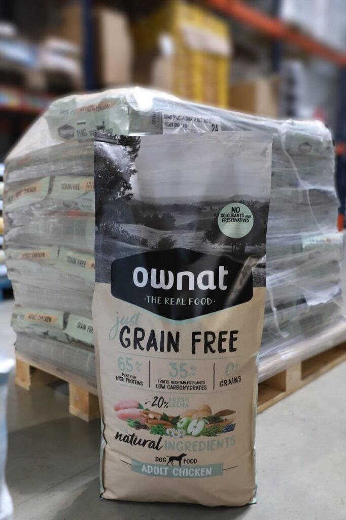 Sac de croquettes Ownat Just Grain Free Adult Chicken en réserve