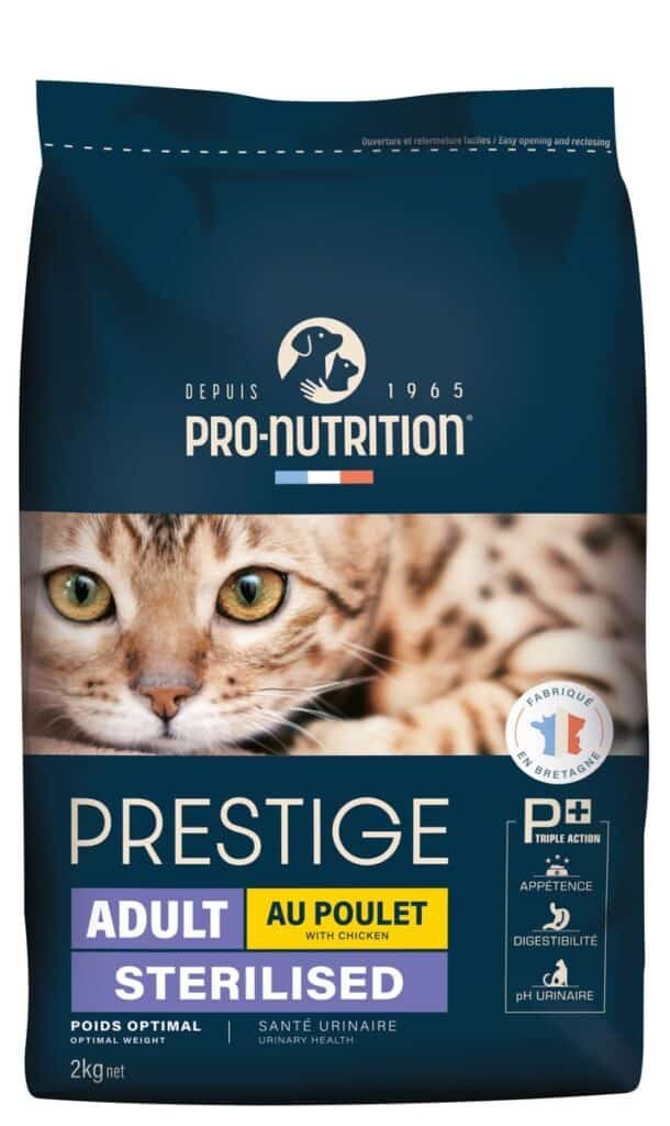 Sac de croquettes Pro-Nutrition Prestige Sterilized au poulet pour chat
