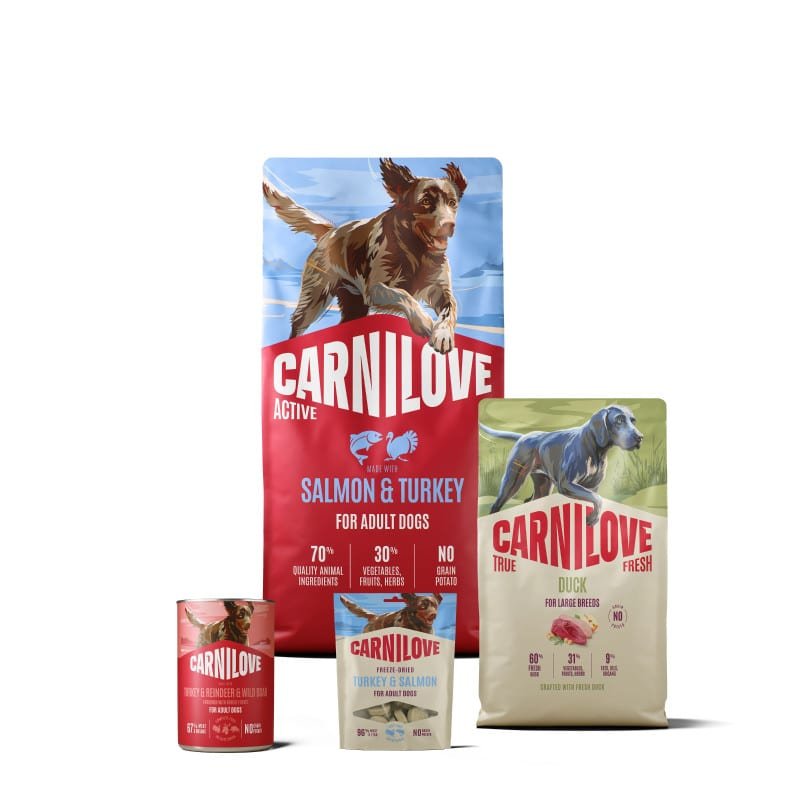 Gamme Carnilove pour chien avec le sac Active saumon et dinde