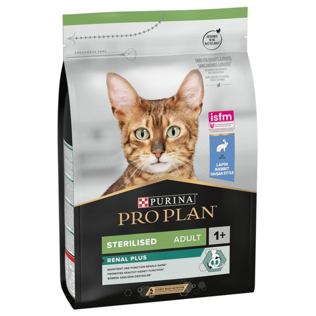 Sac de croquettes Pro Plan Sterilised Renal Plus au lapin pour chat stérilisé