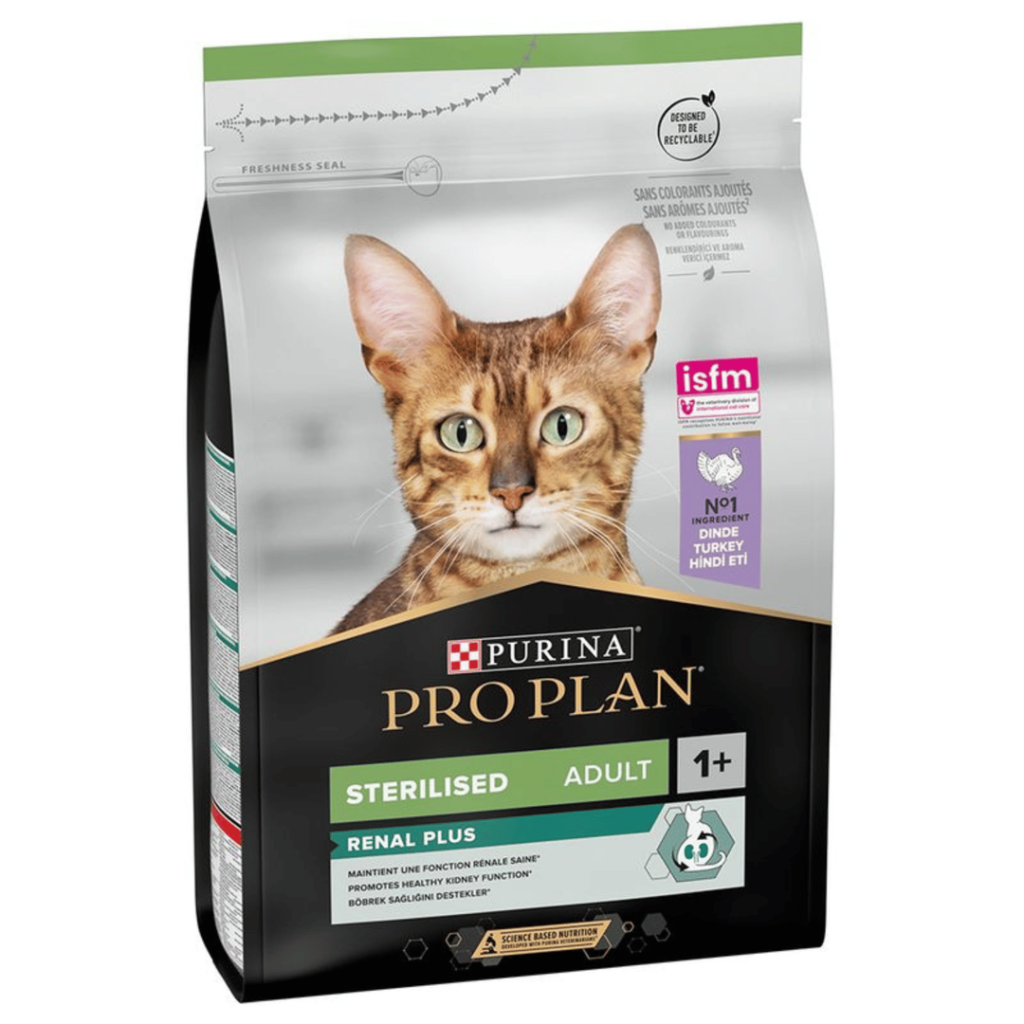 Sac de croquettes Pro Plan Sterilised Renal Plus à la dinde 1,5 kg pour chat stérilisé
