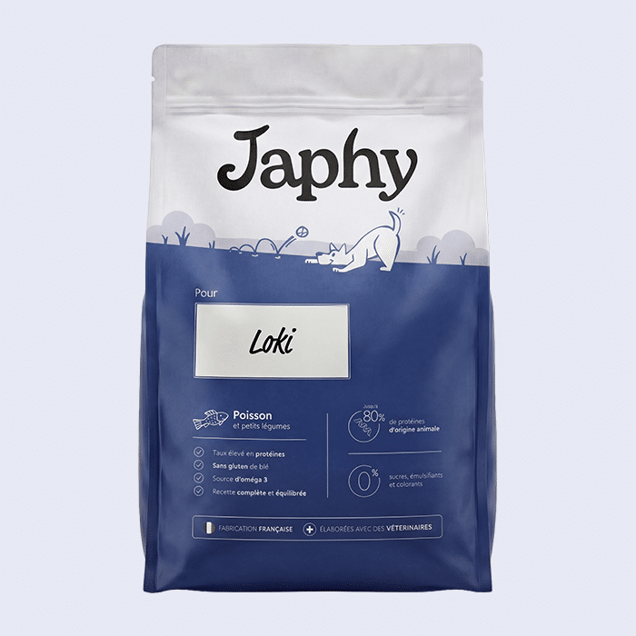 Sac de croquettes Japhy au poisson et petits légumes pour chien actif