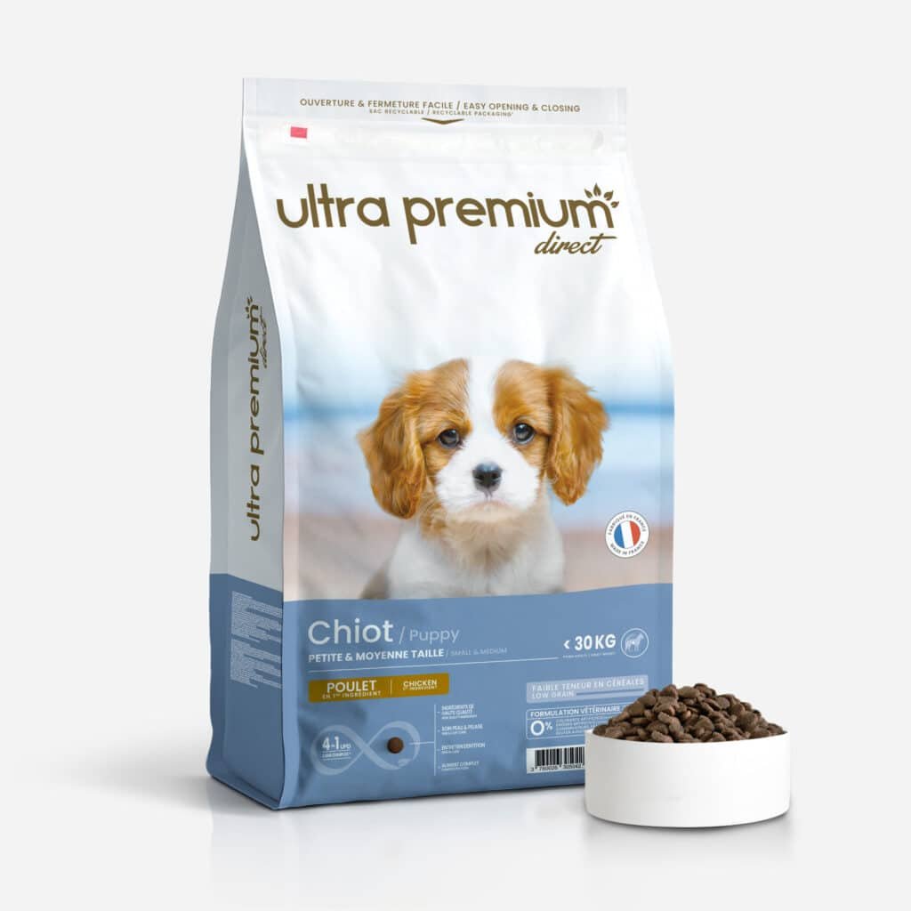 Ultra Premium Direct Croquettes Super Premium pour Chiot de Petite et Moyenne Taille (poids adulte <30 Kg)