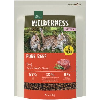 Sac de croquettes Real Nature Wilderness Kitten Pure Beef au bĆuf pour chaton