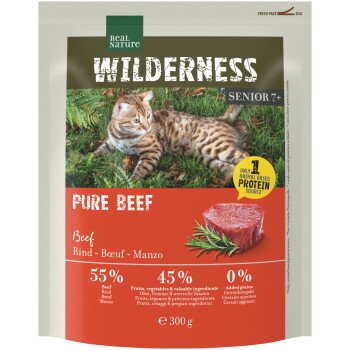 Sachet de croquettes Real Nature Wilderness Senior 7+ Pure Beef au bĆuf pour chat ĂągĂ©