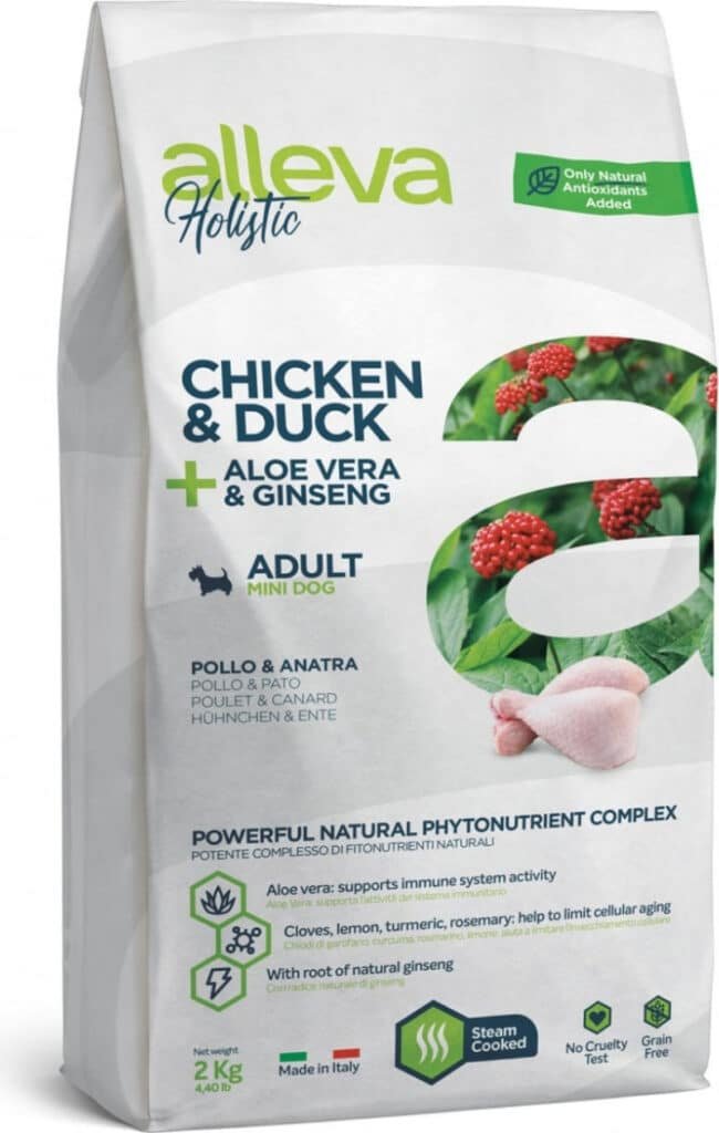 Sac de croquettes Alleva Holistic poulet et canard pour petit chien adulte