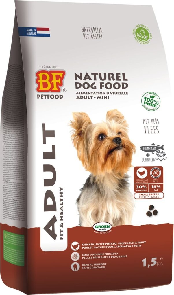 Sac de croquettes Biofood Mini Adult sans céréales au poulet pour petit chien