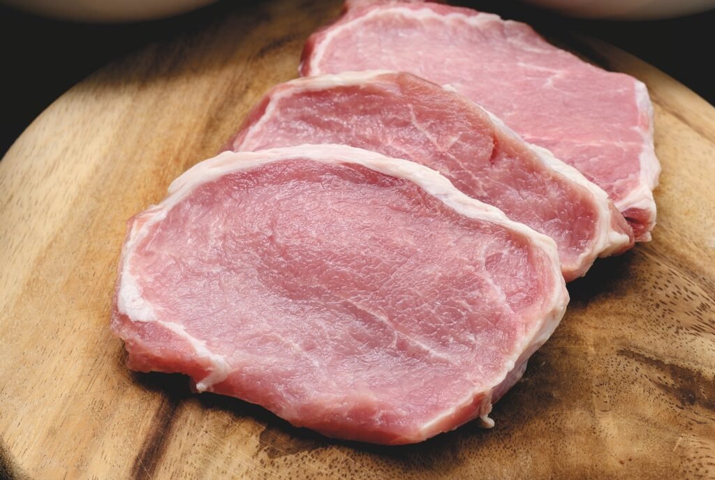 Tranches de porc ibérique, viande de la recette Bravery au porc ibérique (visuel officiel)