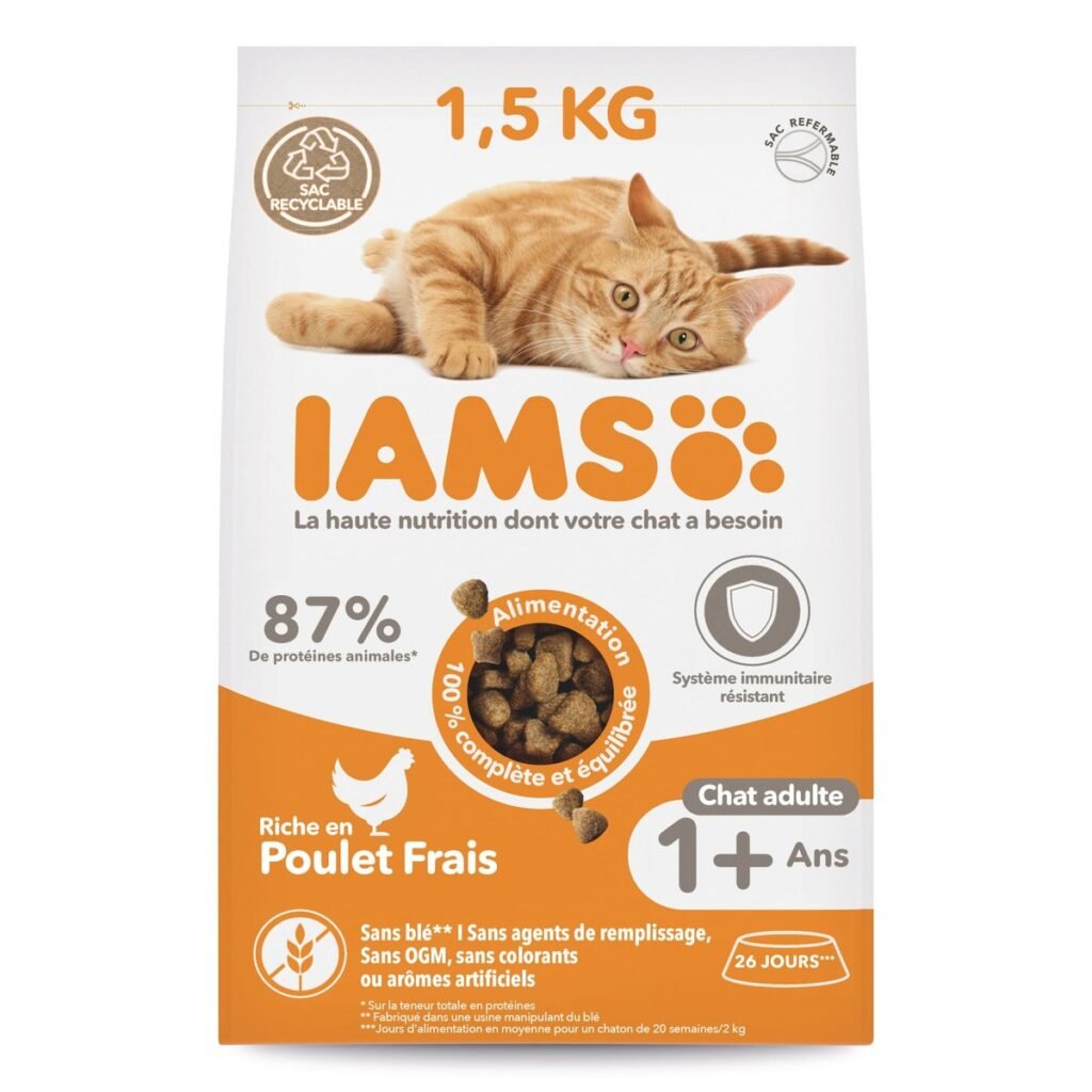 Sac de croquettes Iams Advanced Nutrition au poulet frais pour chat adulte