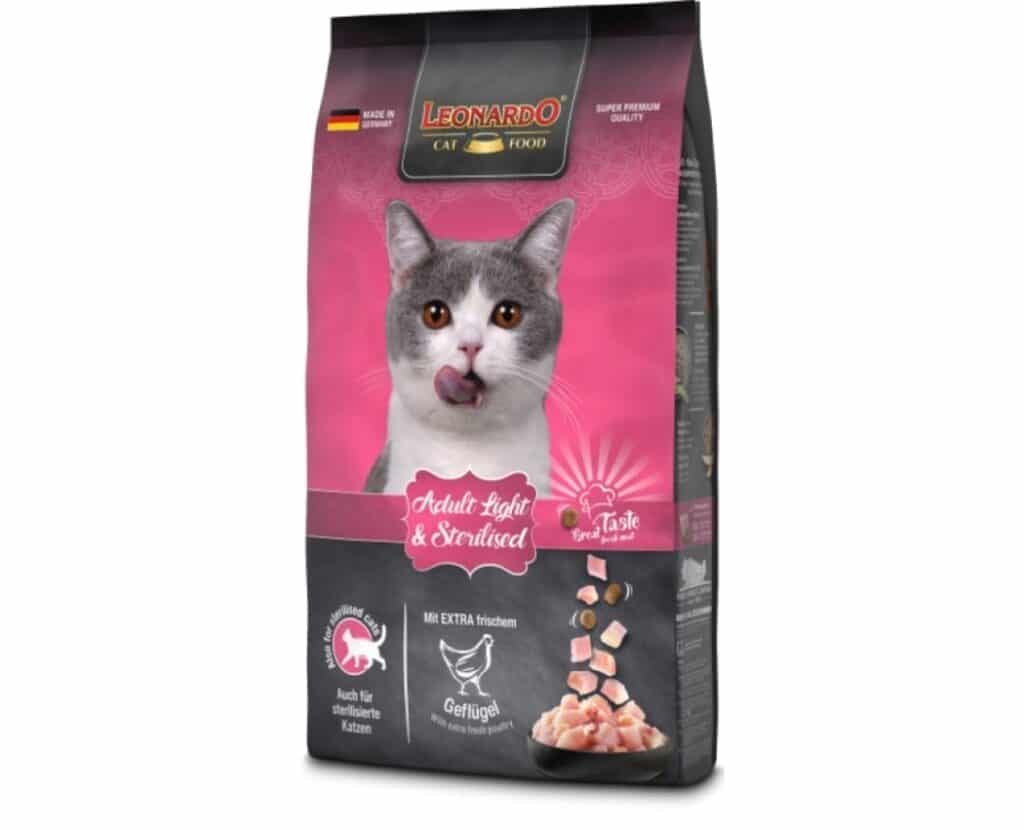 Sac de croquettes Leonardo Adult Light pour chat en surpoids