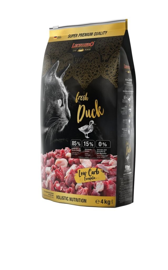 Sac de croquettes Leonardo Fresh Duck sans céréales au canard pour chat