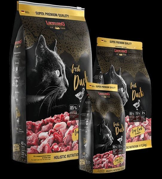 Les trois formats de sac Leonardo Fresh Duck pour chat
