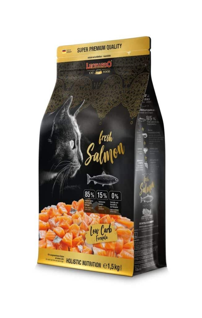 Sac de croquettes Leonardo Fresh Salmon sans céréales au saumon pour chat