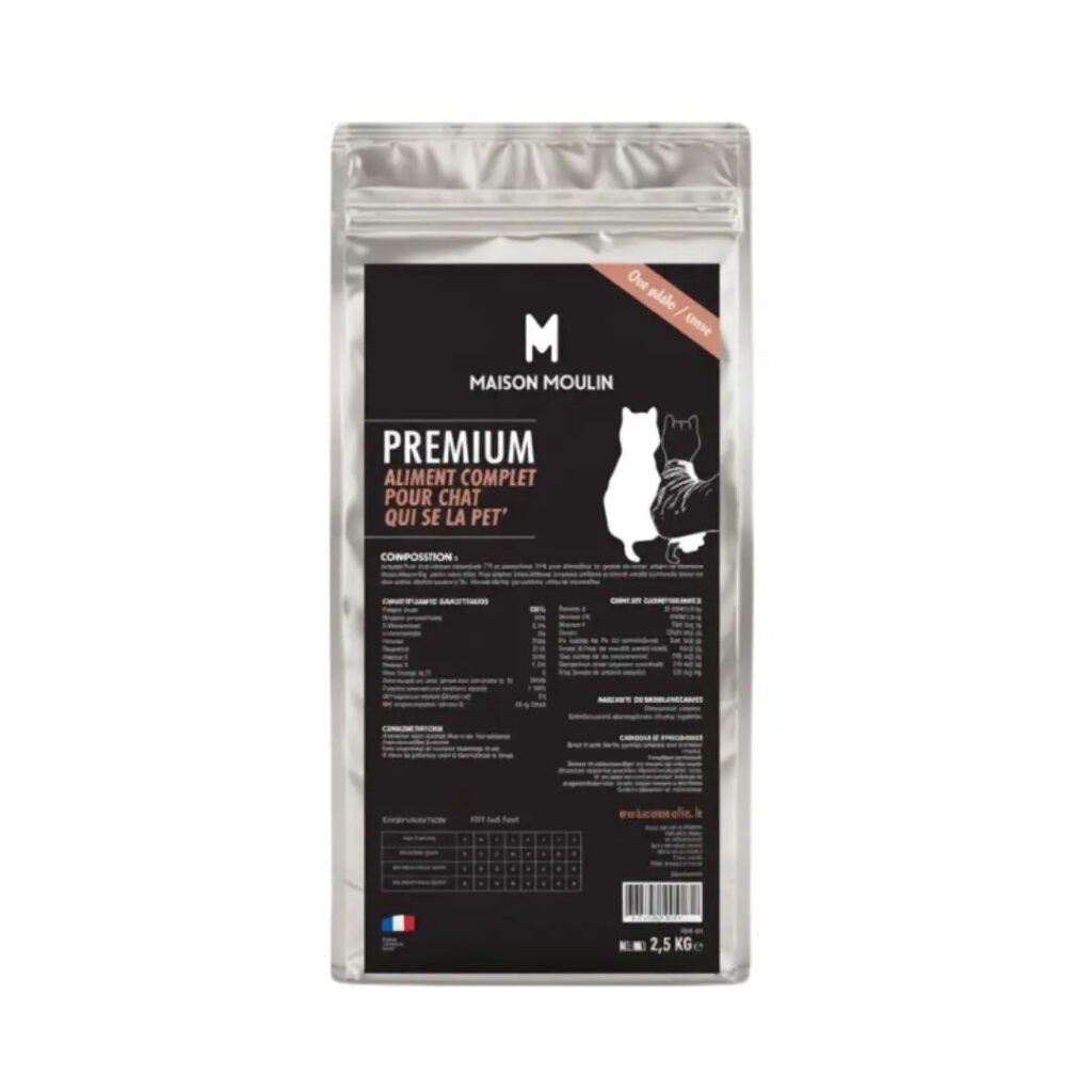 Sac de croquettes Maison Moulin Premium Saumon pour chat adulte, stérilisé ou ùgé