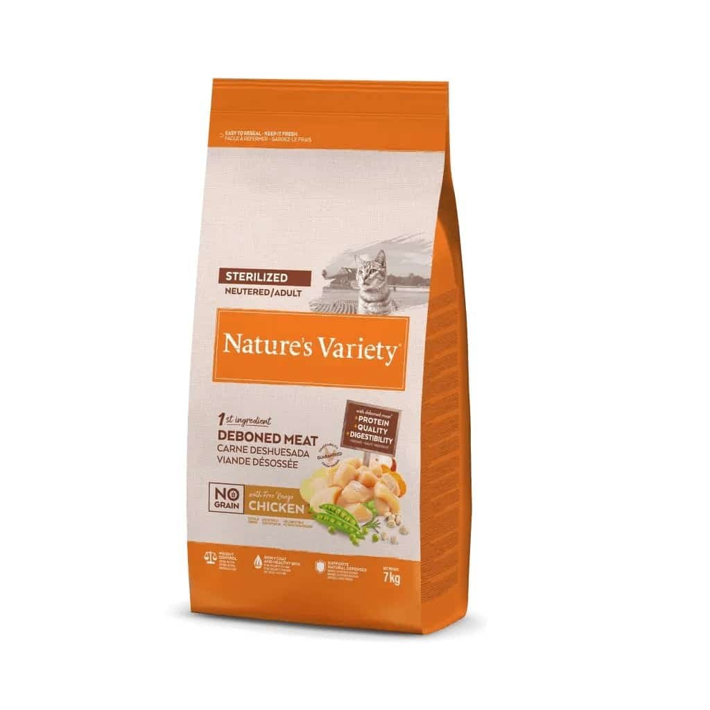 Sac de croquettes Nature's Variety No Grain au poulet pour chat stérilisé