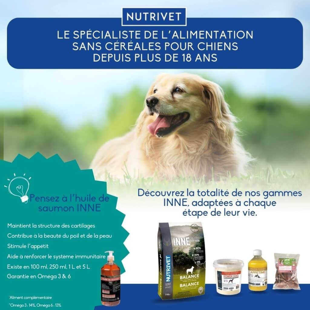 Visuel officiel Nutrivet Inne : gamme de croquettes sans céréales pour chien