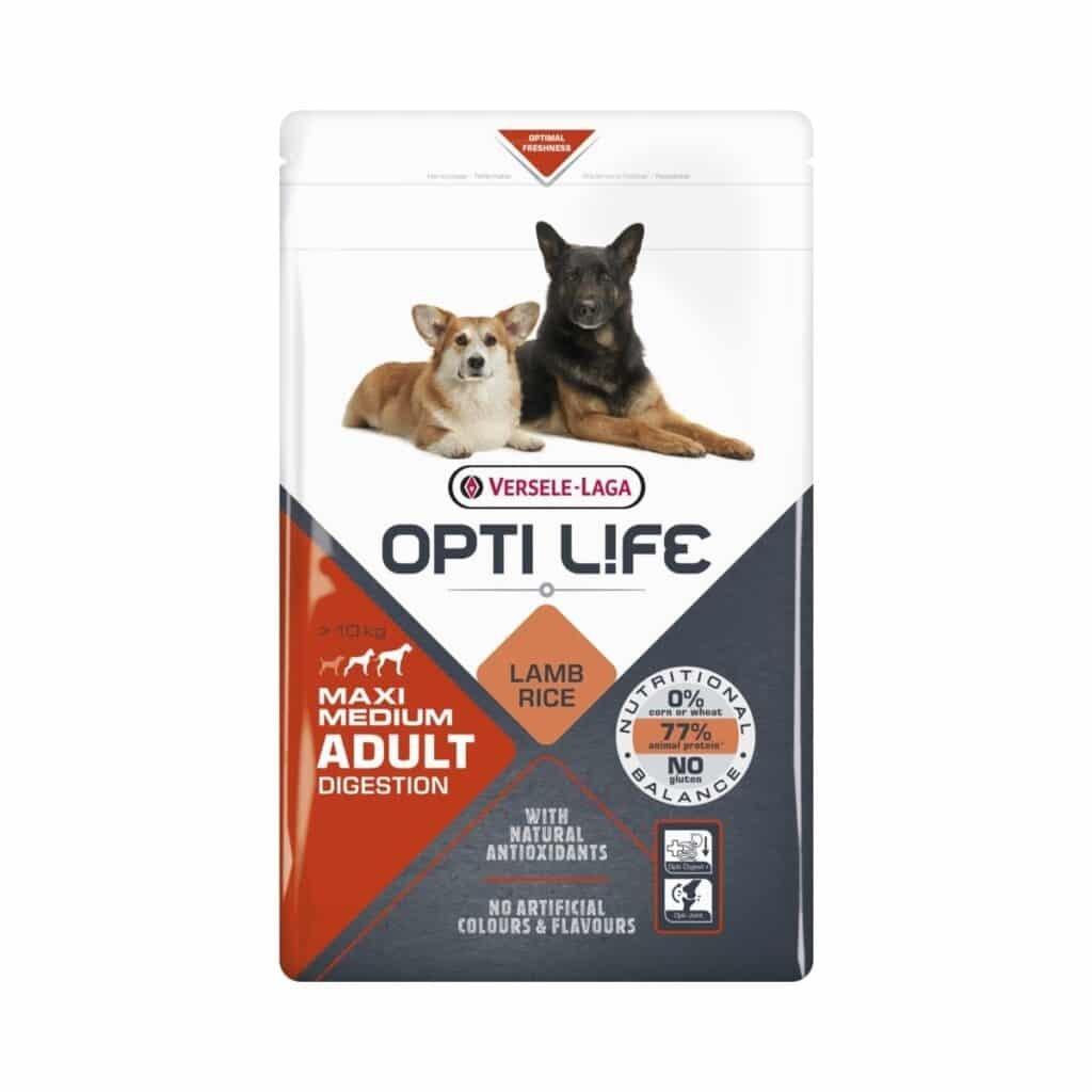 Sac de croquettes Opti Life Digestion à l'agneau pour chien sensible