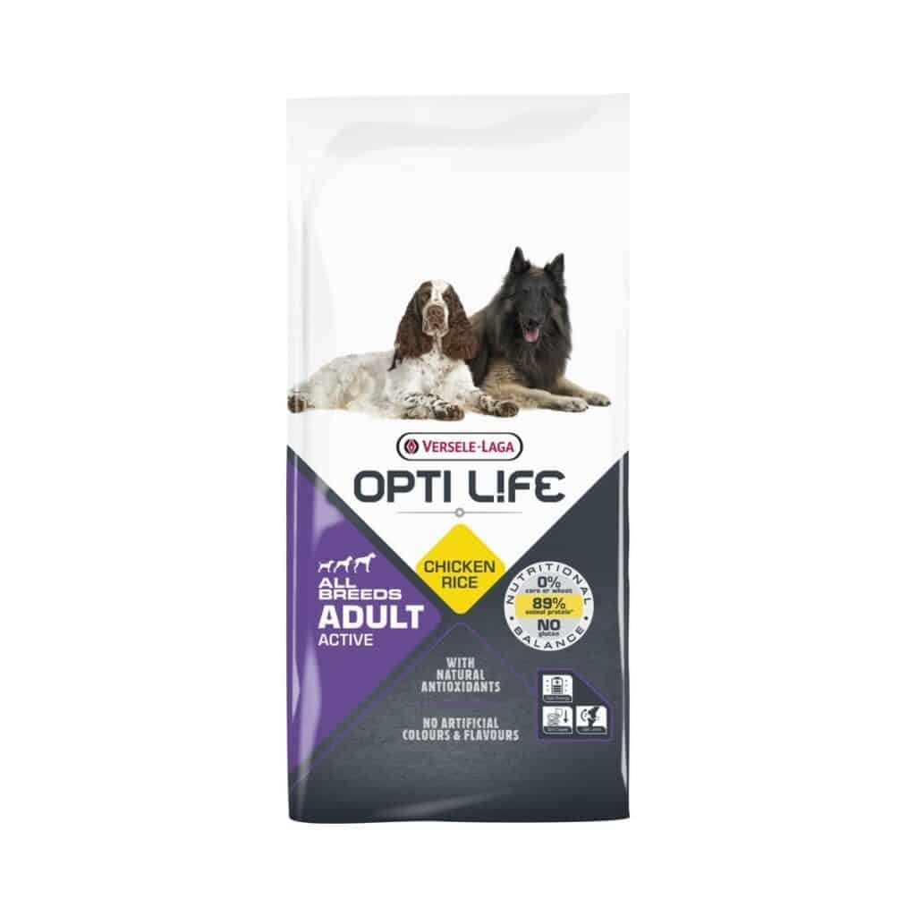 Sac de croquettes Opti Life Adult Active au poulet pour chien actif